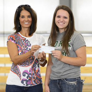 PQHA 2015 Scholarship Winner - Kaitlyn Good  & PQ President Carla Weaver