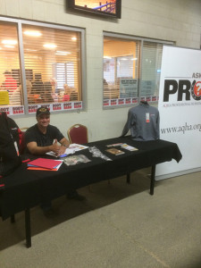 Brad Jewett mans the Ask a Pro desk at Novice Championships WEST