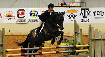 Elizabeth Benson in Equitation over Fences. NCEA Equestrian Championship Day 3 Georgia vs Auburn Equestrian on Saturday, April 18, 2015 in Waco, Tex.  Anthony Hall/Auburn Athletics