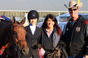 Olivia Tordoff with her parents