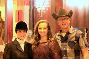 Betsy Juette with trainers Tim and Shannon Gillespie.