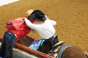 Alexandra and Troy celebrate their win with a hug. 