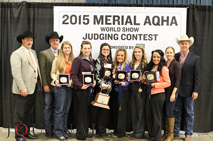 Merial AQHA World Collegiate Horse Judging Contest Results