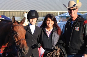 Olivia with mom and dad