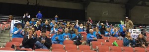 The "Wear Blue For Sue" crowd at the 2015 Quarter Horse Congress.