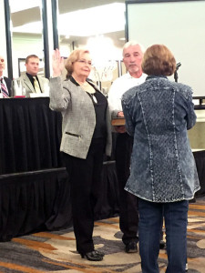 Susie Shaw being sworn in just moments ago as the APHA President for 2016. Photo courtesy of Karen Kennedy.