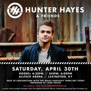 Hunter Hayes Concert at Rolex 3-Day Event! Portion of Proceeds to Benefit Horse Charity