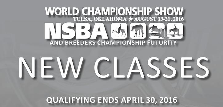 New Classes For 2016 NSBA World Show; New NSBA Boot Camps