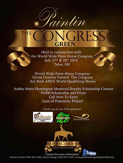 Paintin’ the Congress Green- July 27-28- Tulsa OK