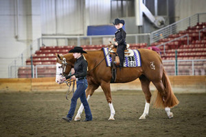 Landon Fricke and Brokers Lucky Kid, led by Mackenzie Preston. Photo by Danyelle Harp.