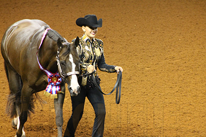 Alexandrea Albright and Best Gift Yet Win AQHYA World Showmanship