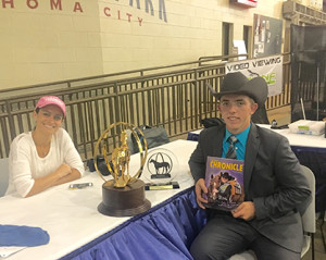 Bradyn Burke doing his Equine Chronicle interview.