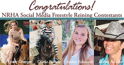 Social Media Contestants Chosen for NRHA Futurity Freestyle Reining