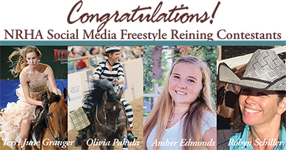 Social Media Contestants Chosen for NRHA Futurity Freestyle Reining