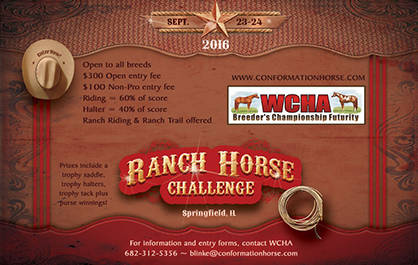 Second Annual WCHA Ranch Horse Challenge- Sept. 23-24 in IL.