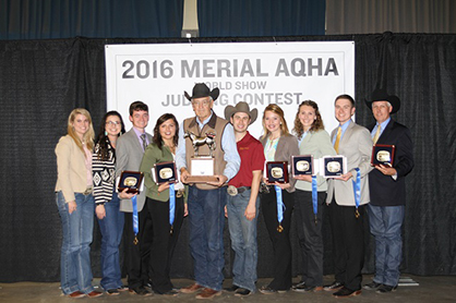 Oklahoma State University Wins Merial AQHA World Collegiate Horse Judging Contest For Second Year in a Row