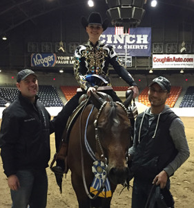 Kacie and Benny after their record-breaking score at the 2015 Qh Congress