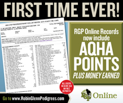 For First Time, RGP Reports Include AQHA Points and Awards
