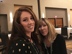 Kaitlyn Myers and her mom at the AQHA President's Reception. 