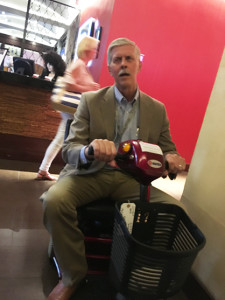 Mark Ristow (PCQHA Director) also found a free ride at Convention, but not as good as Chris's...