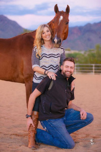 Larisa and husband Jeremy with Bob