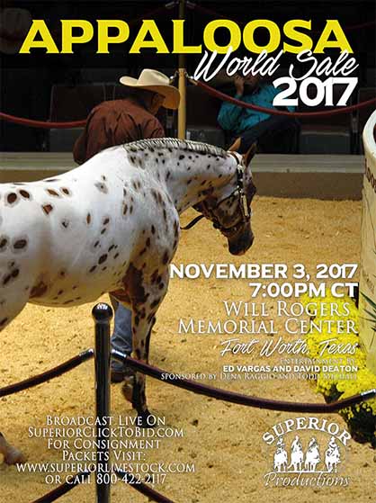 Call For Consignments For 2017 Appaloosa World Show Sale