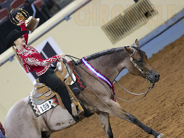 Hayley Riddle and No Doubt I’m Somethin Win 2017 AQHA Youth World Western Pleasure
