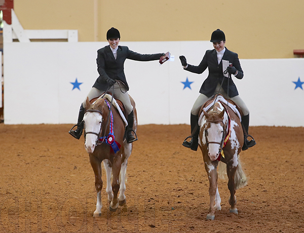 Ali Eidson/Gametime Sensation and Coleen Bull/Timeless Assets Are APHA World Champions in Equitation