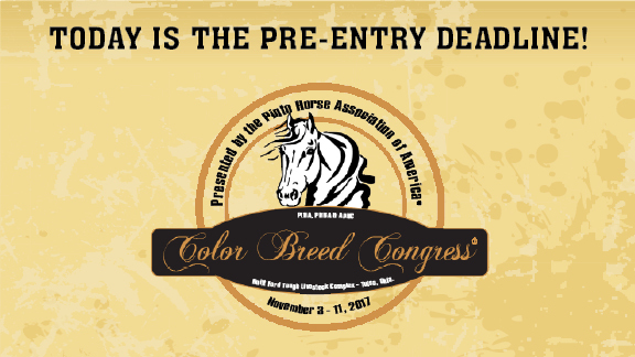 Today is Pre-Entry Deadline For 2017 Color Breed Congress