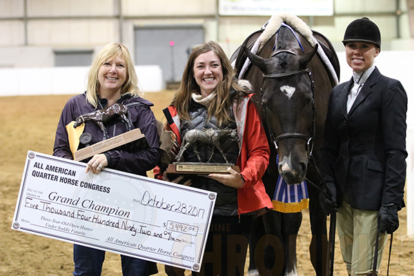 Beth Case Rides Homegrown, Hubbout A Dance, to Win 3-Year-Old Hunter Under Saddle For Porter Family