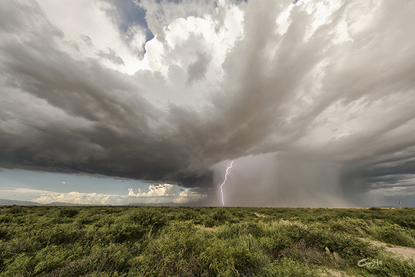 August, 2017- Wilcox, Arizona monsoon lightning