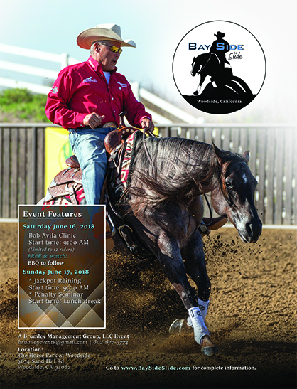 1-Day Clinic With Reining Master, Bob Avila, Coming to CA. June 16th