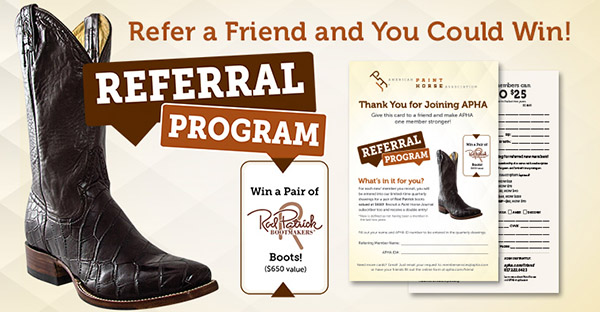Refer a Friend to APHA and Be Entered to Win $650 Rod Patrick Boots