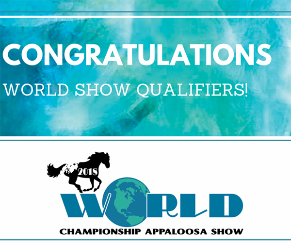 Congratulations ApHC World Show Qualifiers!