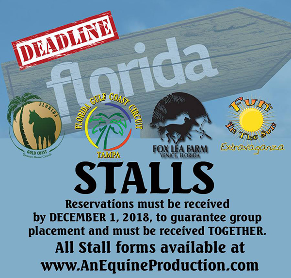 Dec. 1st Stall Reservation Deadline For Florida Winter Shows