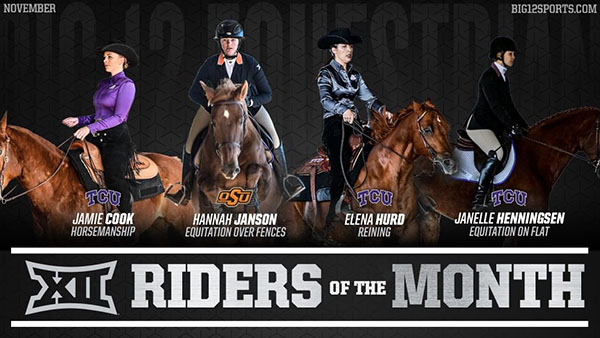 SEC and Big 12 Conference Name Riders of the Month