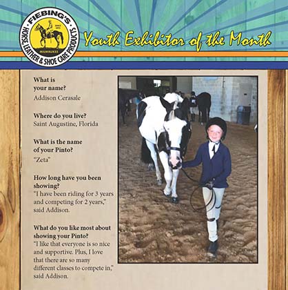 PtHA Youth Exhibitor of the Month- Addison Cerasale