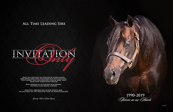 The Great AQHA Sire, Invitation Only, Has Passed at Age 29