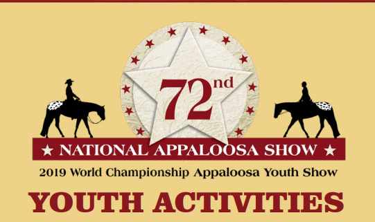 Appaloosa Youth World Show Activity Schedule