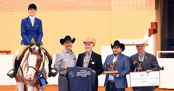 Laura Spell and All Time Vandal Win $10,110 in APHA World Show BT 2-Year-Old Hunter Under Saddle Stakes