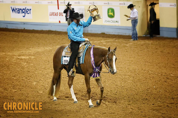 Brian Baker Wins First World Championship With No Doubting Me in Junior Western Pleasure