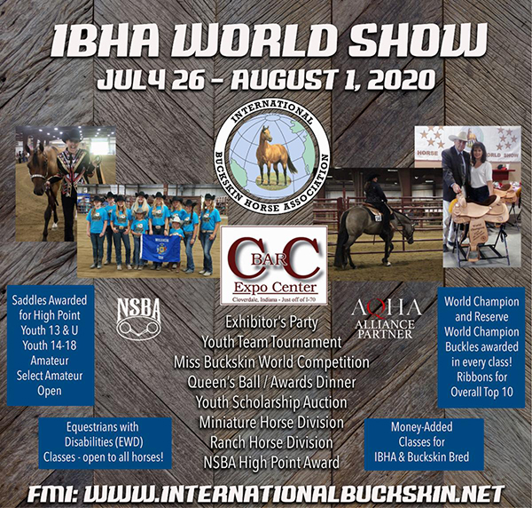 IBHA World Show- July 26- August 1