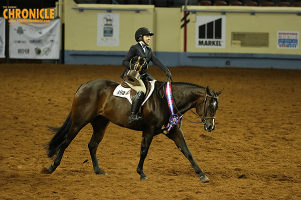 AQHA All Around Champion- 13 and Under- Sydney Sargent and Lazy Lopin Guy