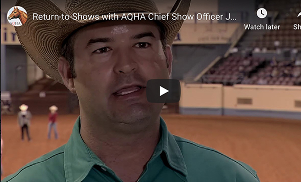 Video- AQHA’s Justin Billings Shares Info About Return to Showing