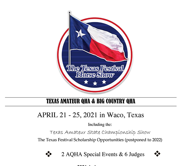 Texas Am QHA and Big Country QHA- Texas Festival Horse Show