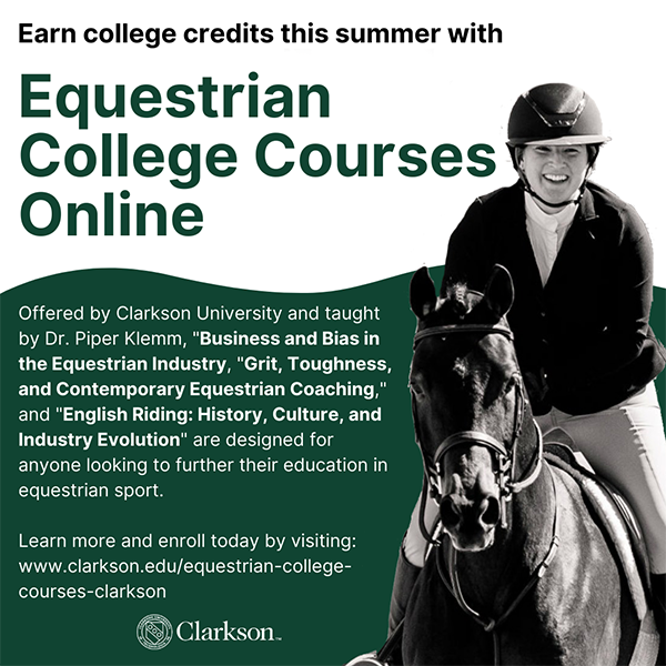 Equestrian College Courses Online- Business and Bias, Grit and Toughness, and English Riding