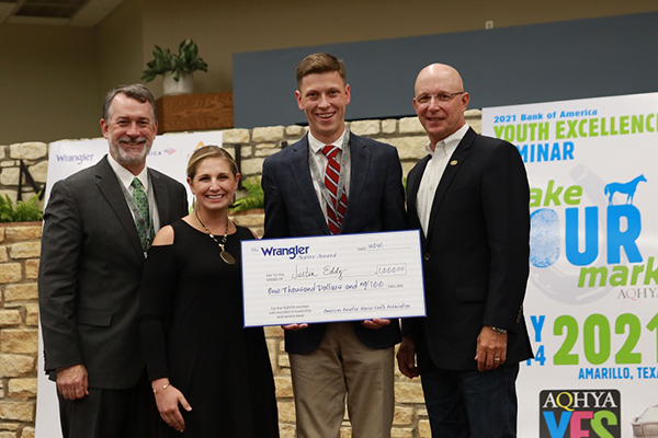 AQHA Presents $1,000 Scholarship to Wrangler ASPIRE Winner
