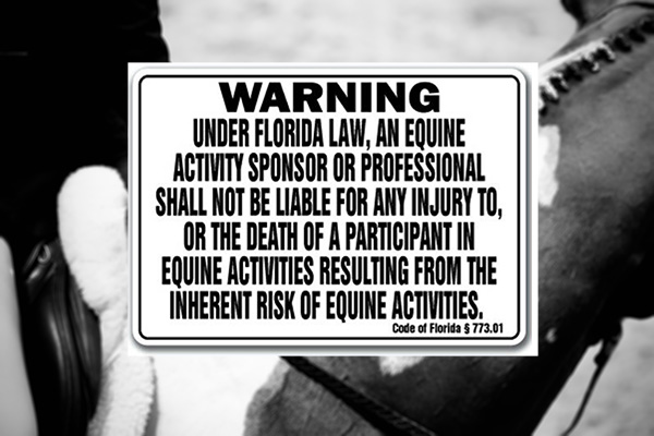 WARNING: Just Posting a Sign Will Not Protect Your Horse Business