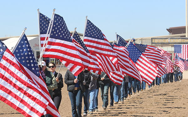 Patriotic Display at Sun Circuit During Inaugural Heroes On Horses Event