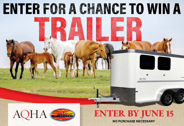 Enter for a Chance to Win a Sundowner Trailer from AQHA